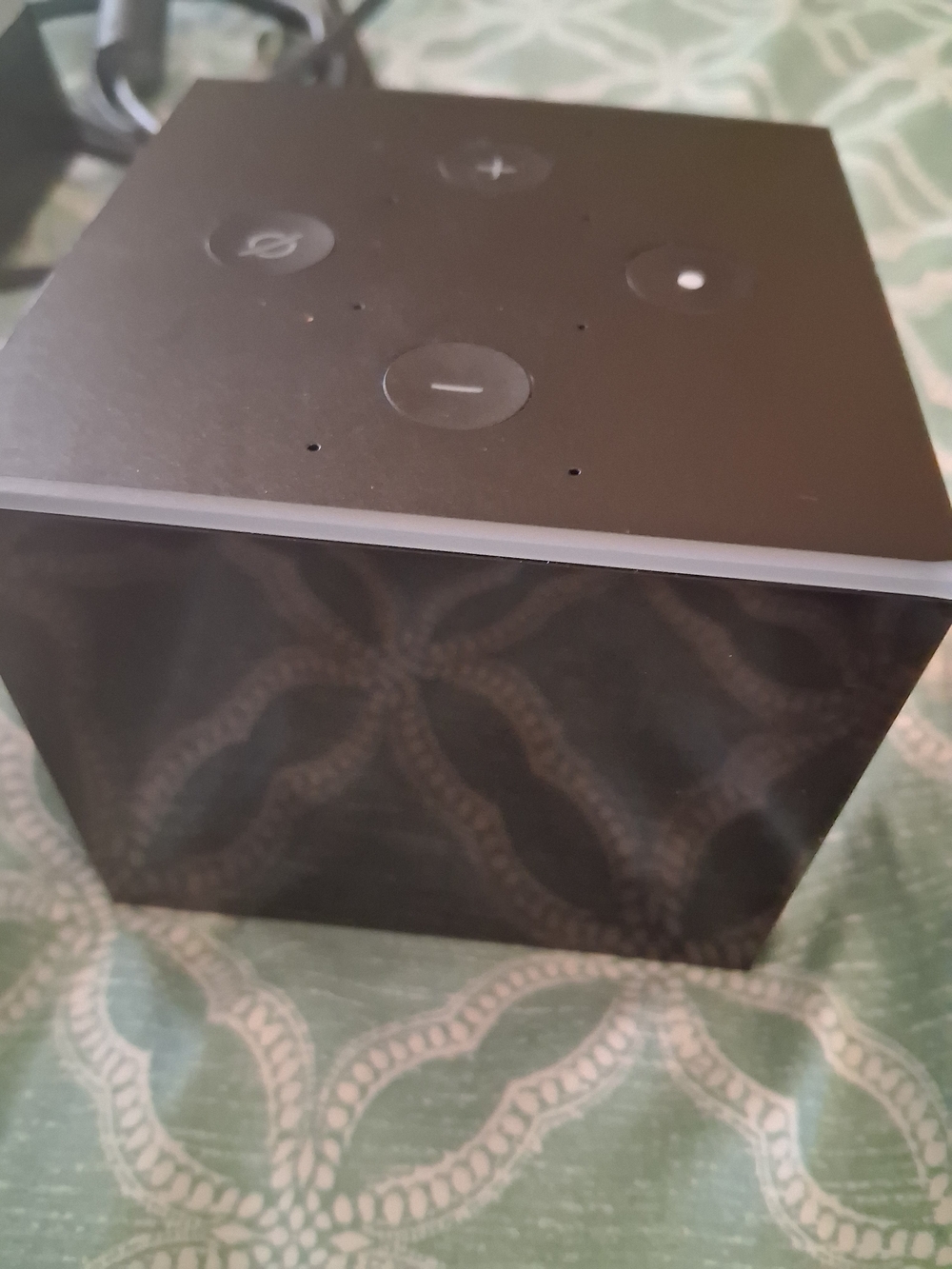 Amazon Fire Portable Black Cube Bluetooth Speaker with Alexa Voice Controls